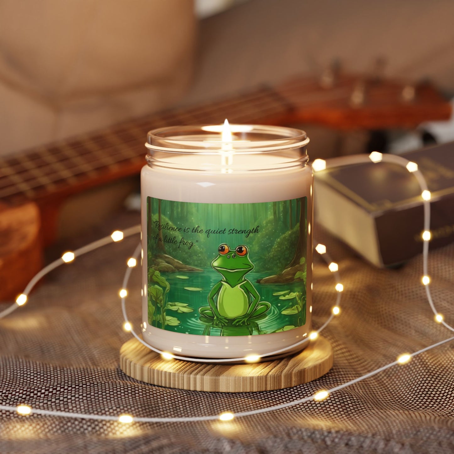 9 oz Scented Soy Peaceful Frog Candle