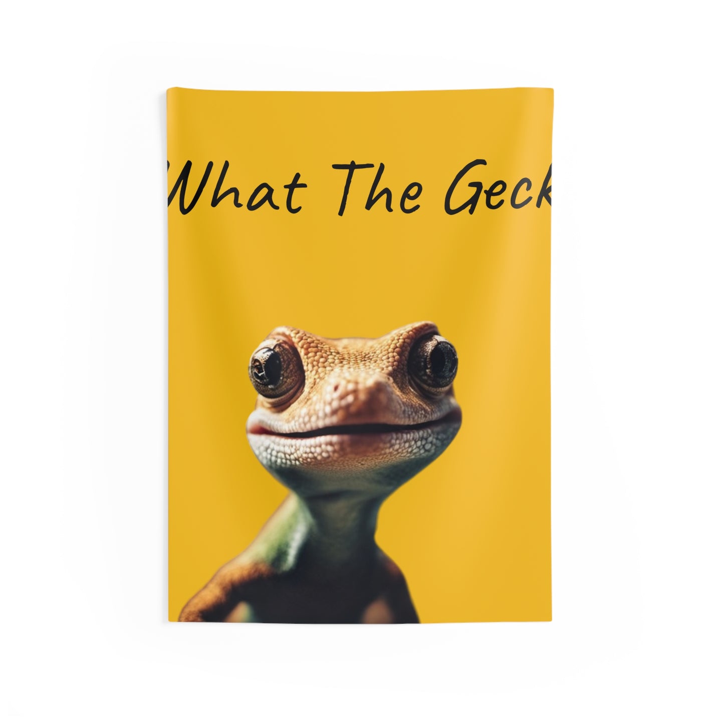 Yellow What The Geck Tapestry