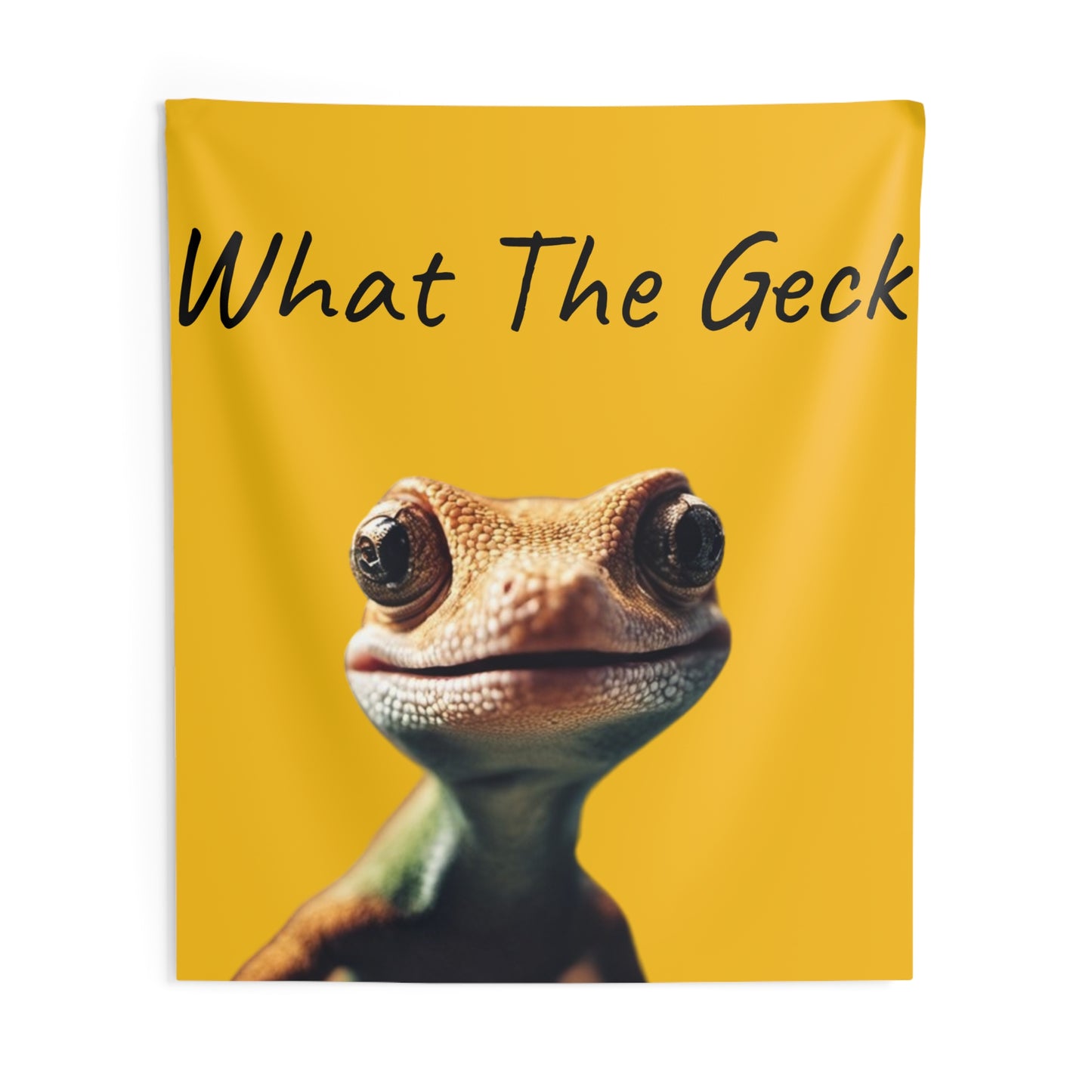 Yellow What The Geck Tapestry