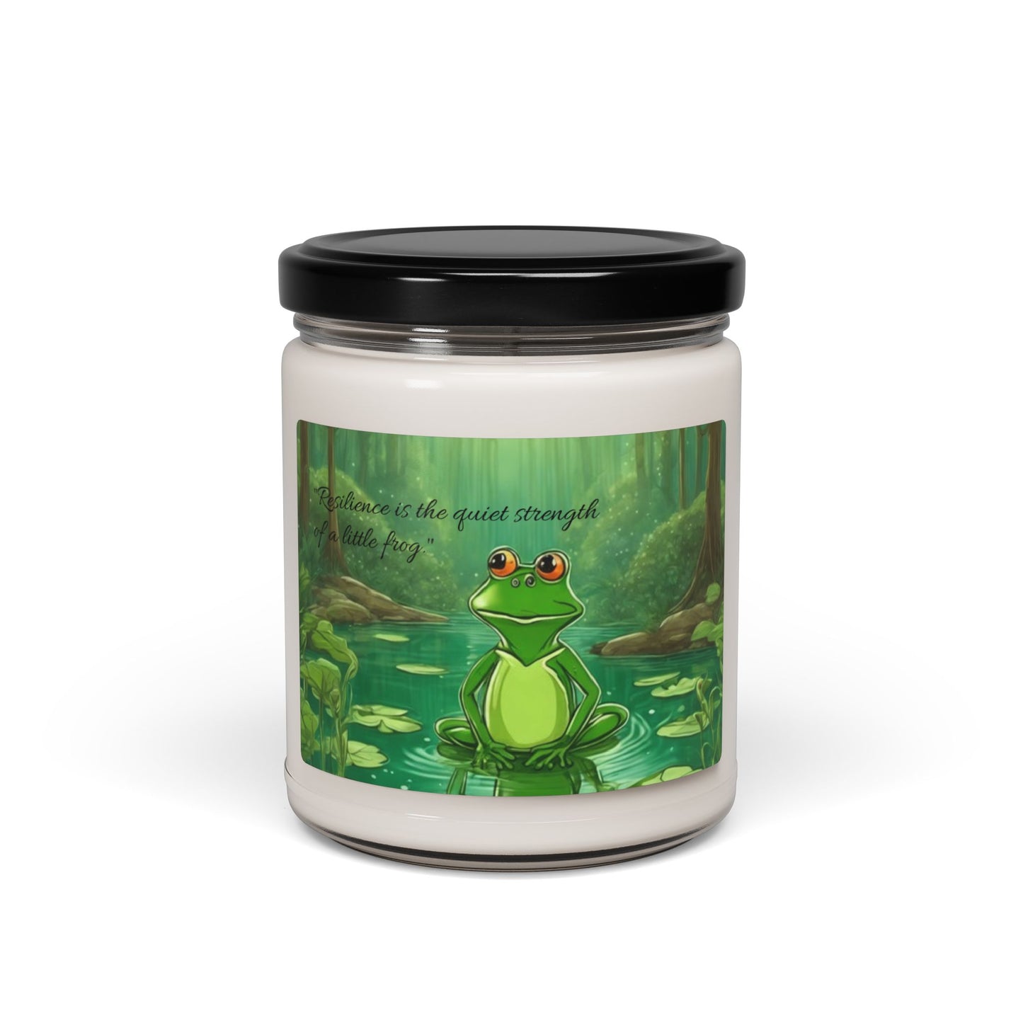 9 oz Scented Soy Peaceful Frog Candle