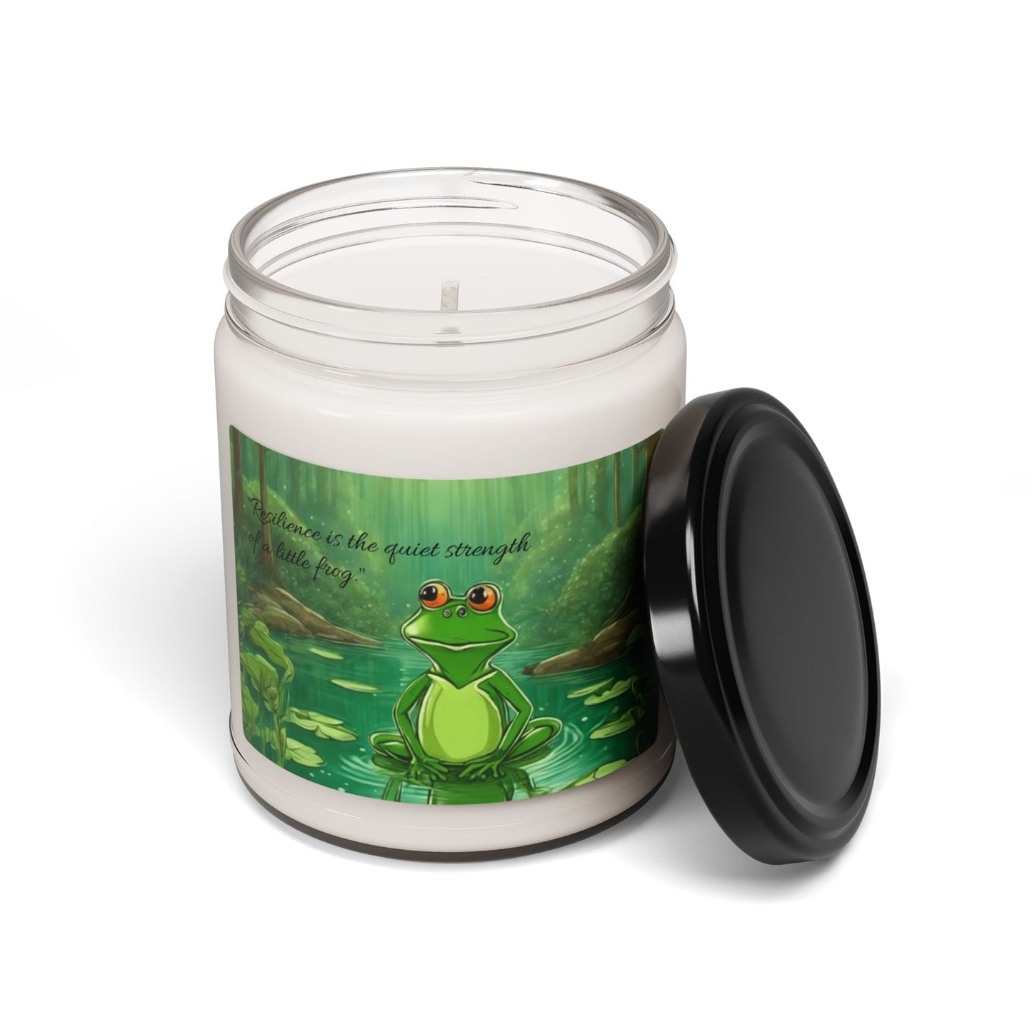 9 oz Scented Soy Peaceful Frog Candle